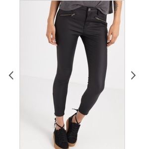 ‼️LAST CALL‼️ Cotton On Black Coated Skinny Moto Pants - Size 2